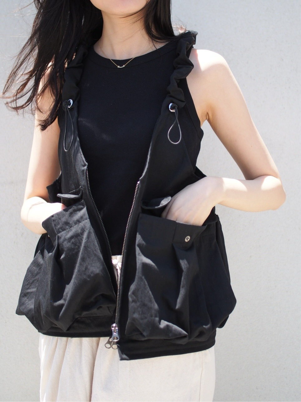 【SALE】3way gather vest