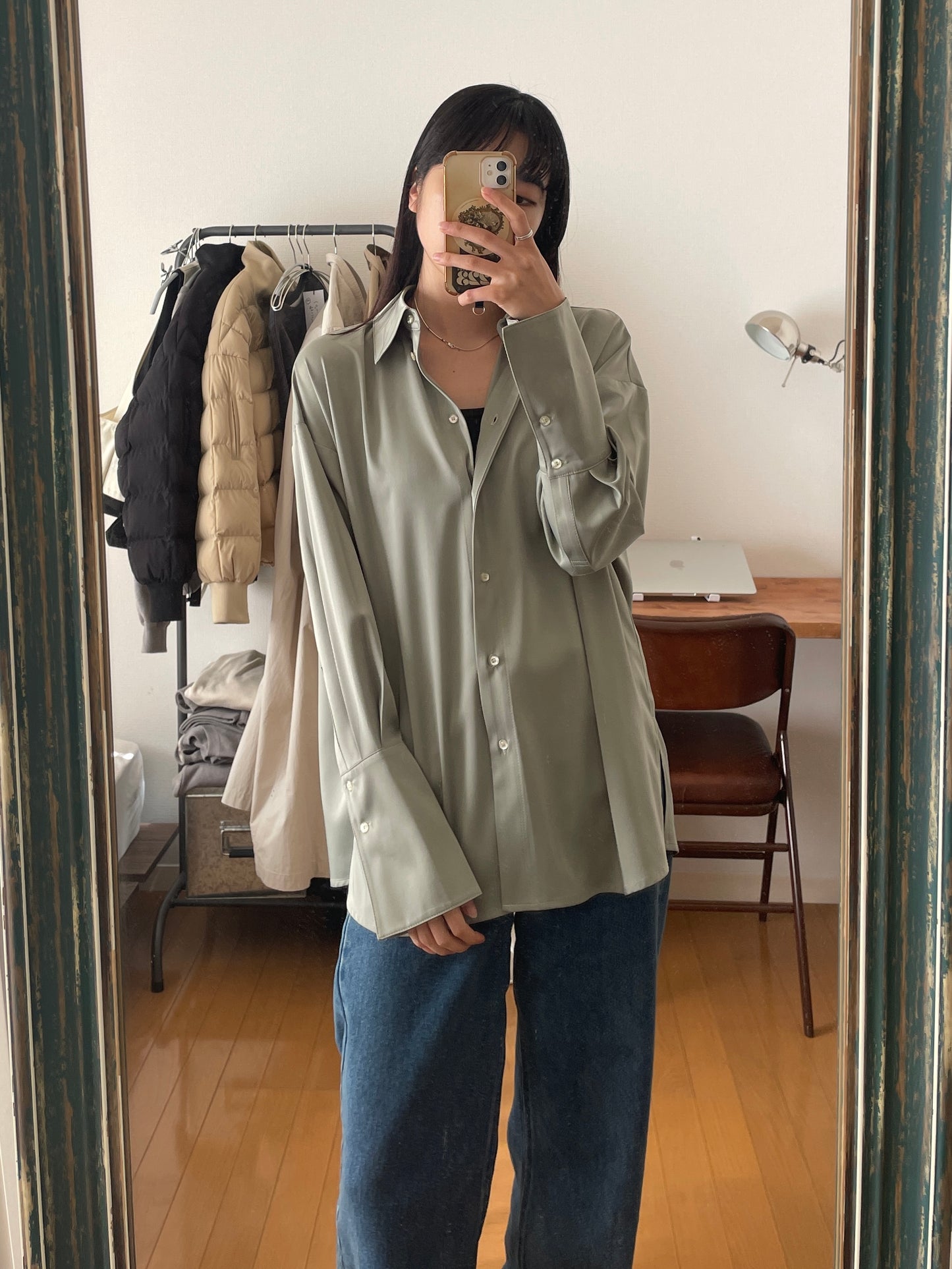 model:163cm green