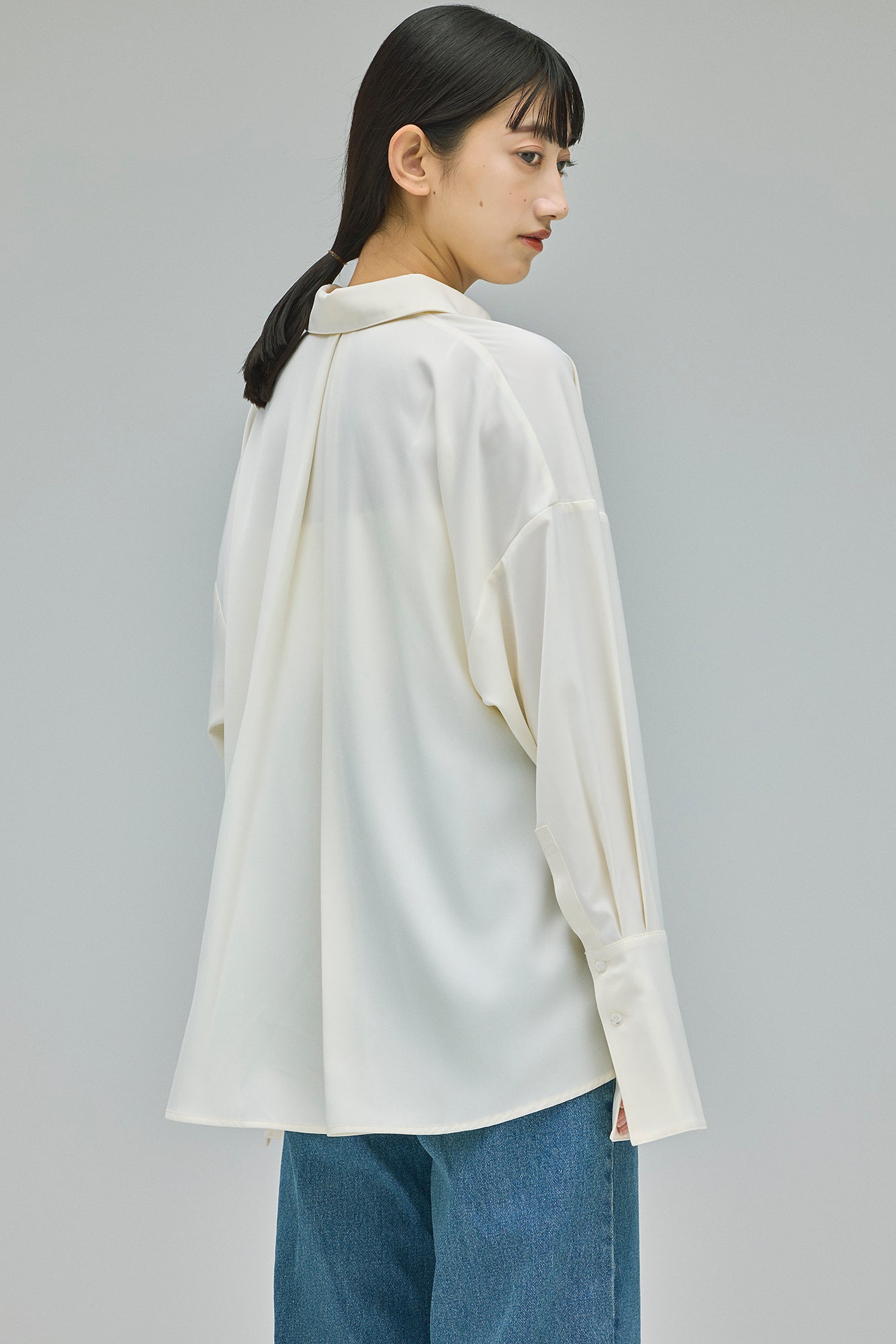 【SALE】satin shirt