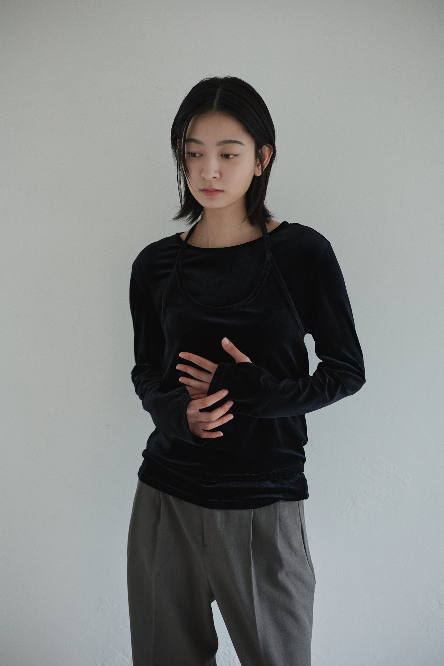 velour layered tops