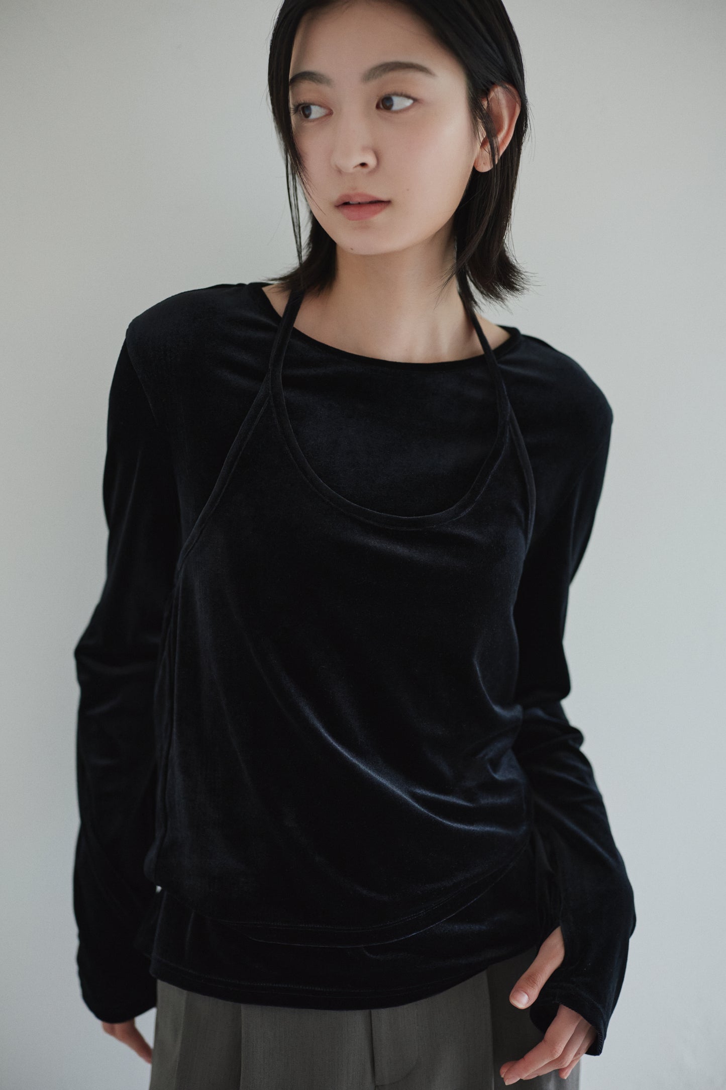velour layered tops