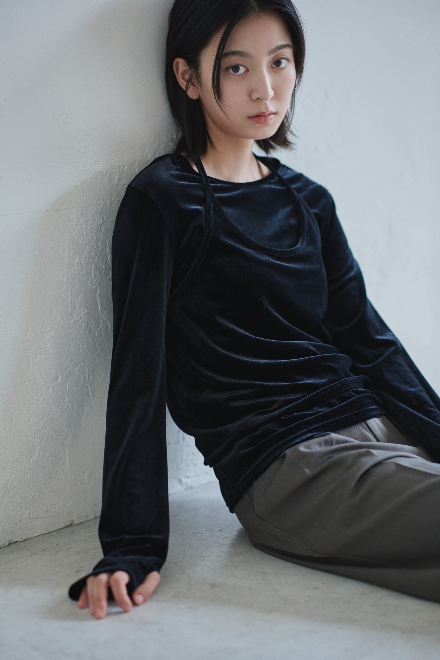 velour layered tops