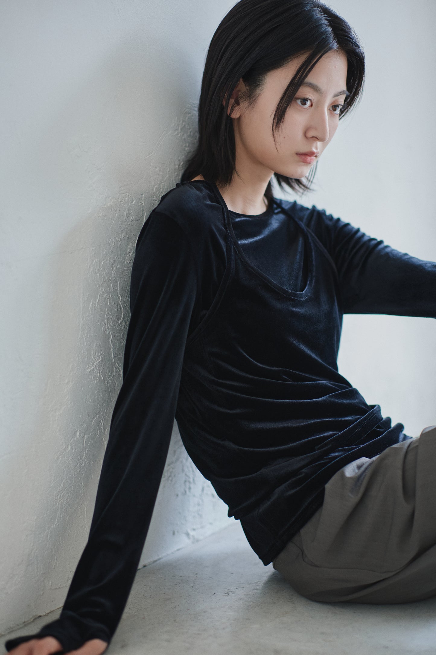 velour layered tops