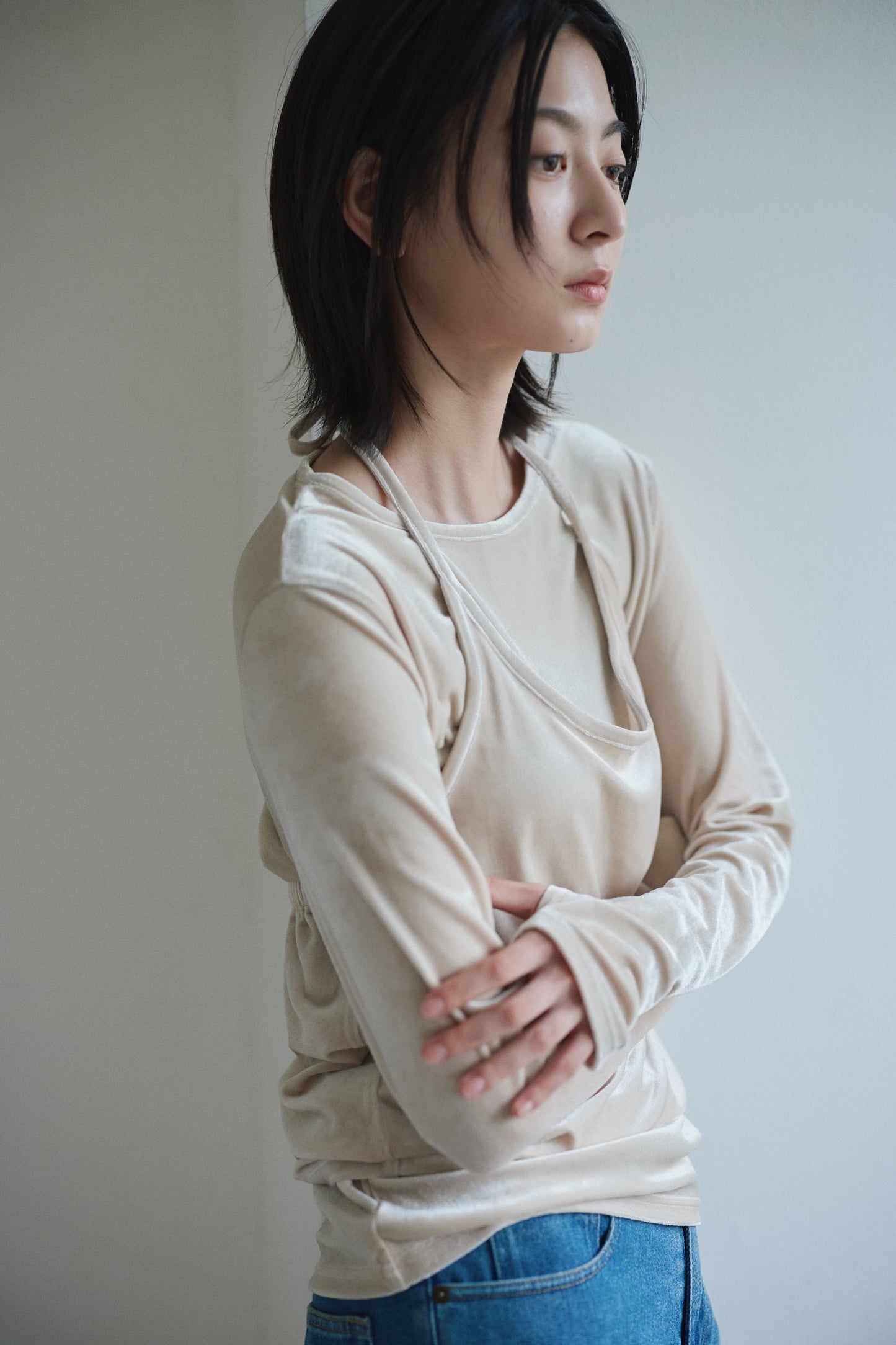 velour layered tops