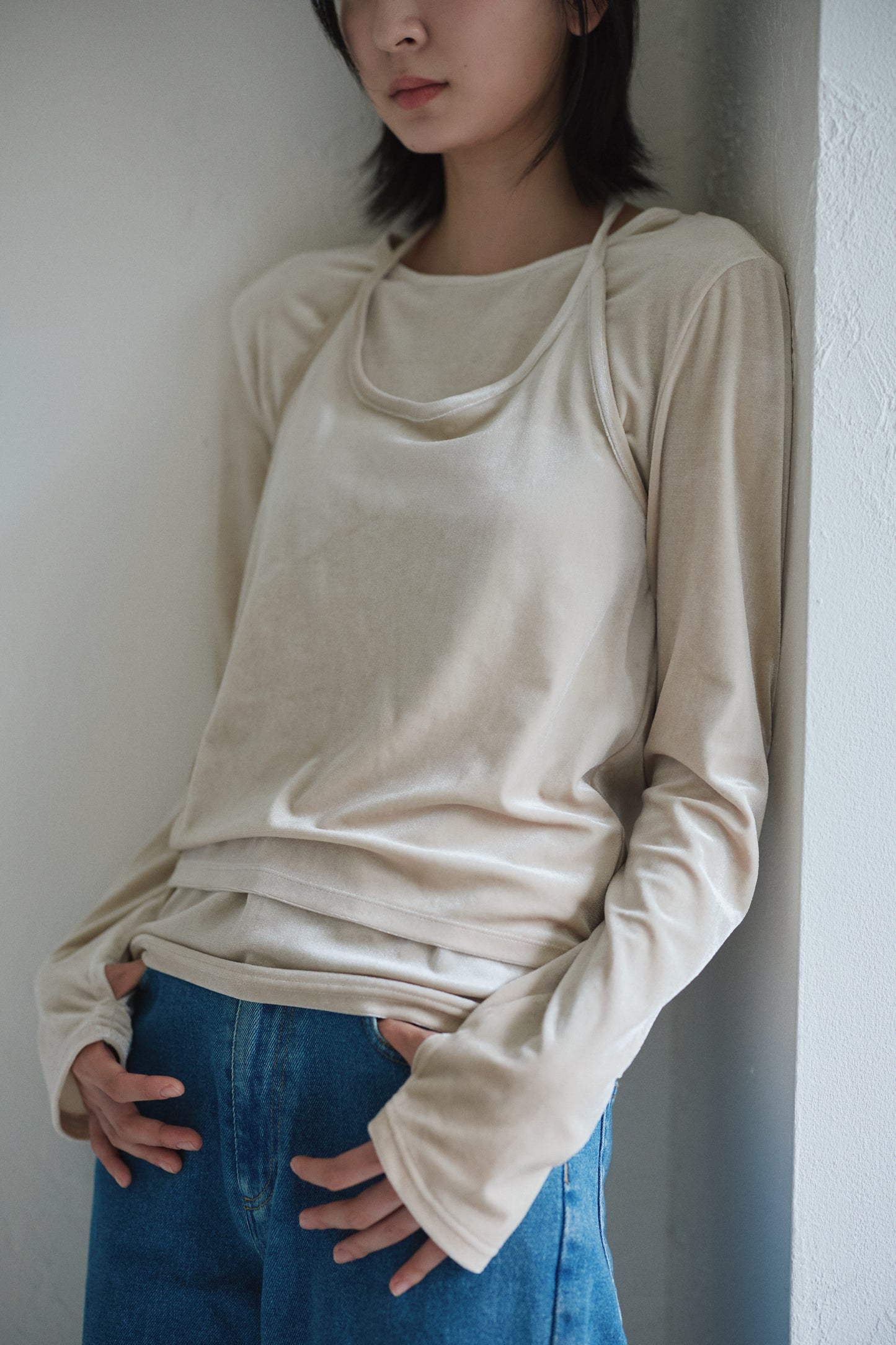 velour layered tops