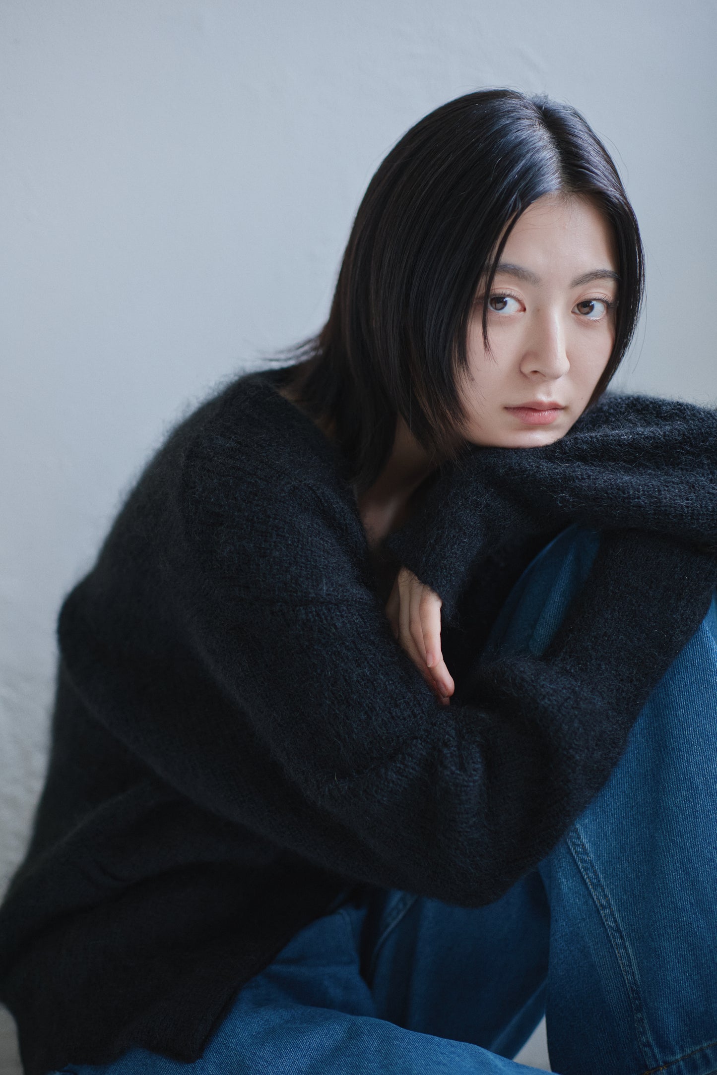 kid mohair cardigan <SUITAGE PREMIUM / MADE IN JAPAN>