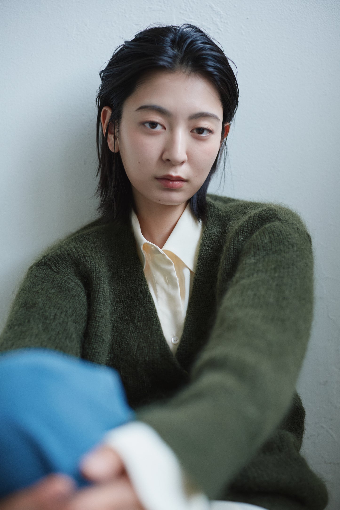 kid mohair cardigan <SUITAGE PREMIUM / MADE IN JAPAN>
