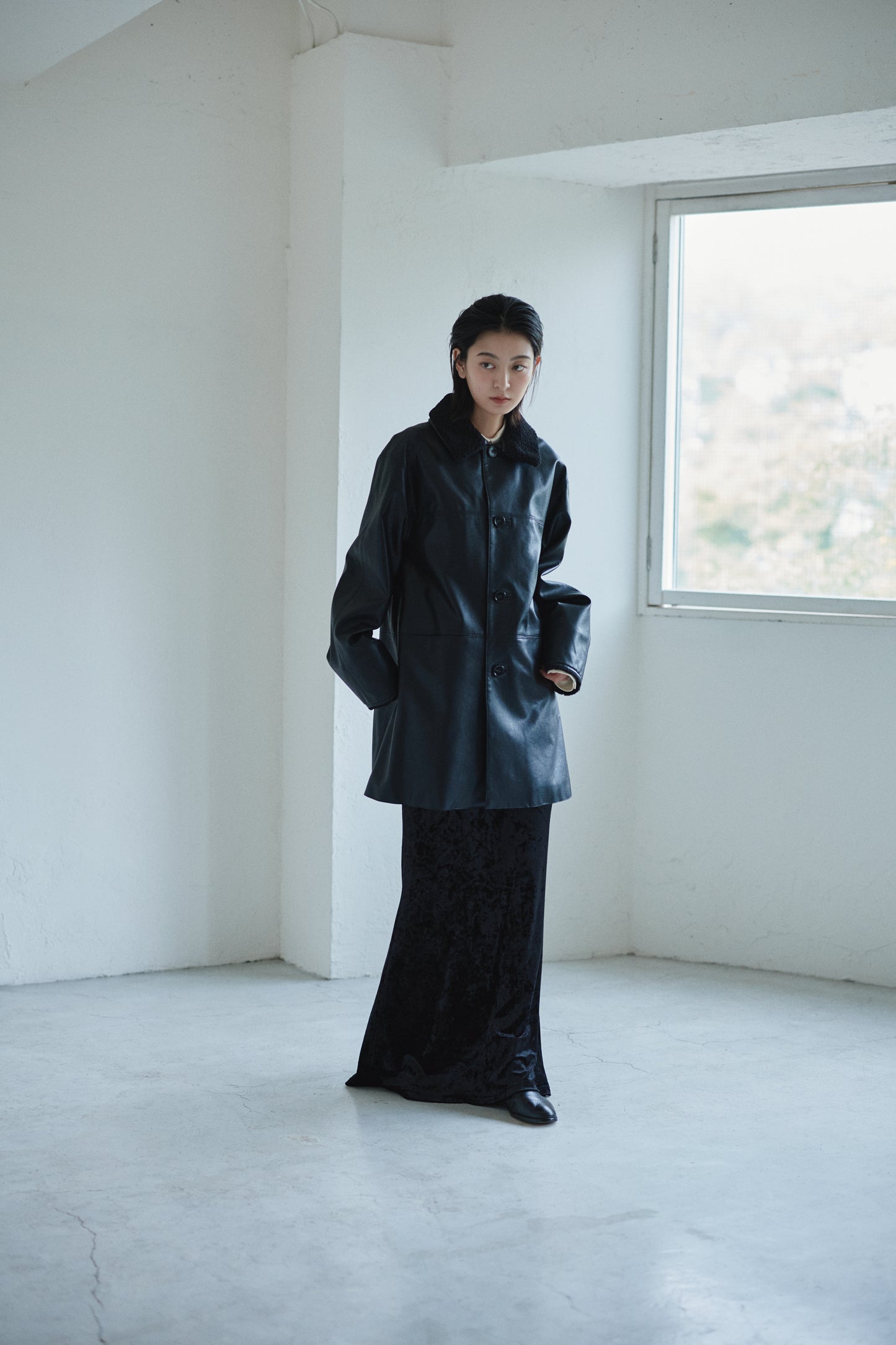 襟元のボア着用 model:173cm 38着用