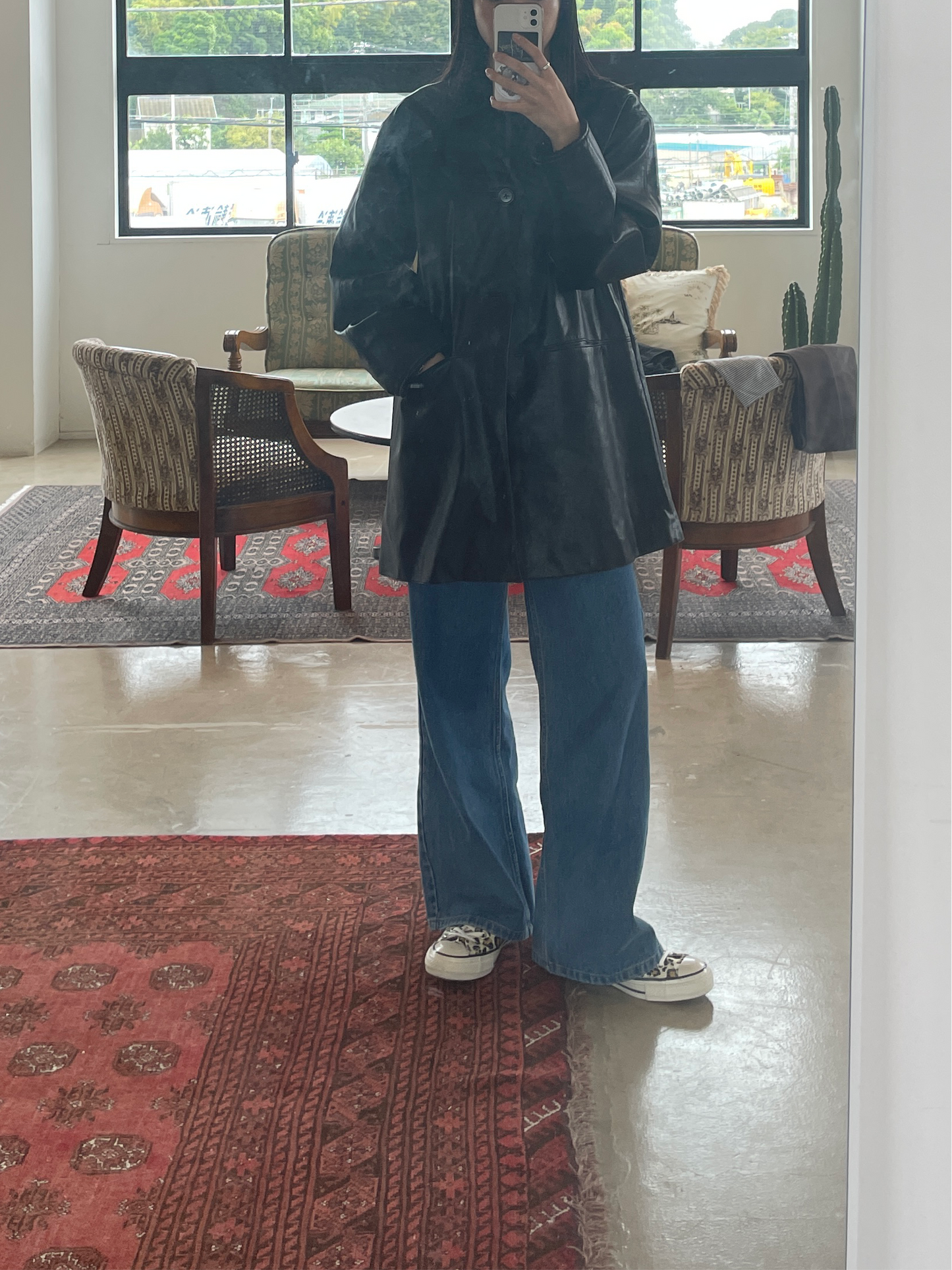 utility eco lether coat