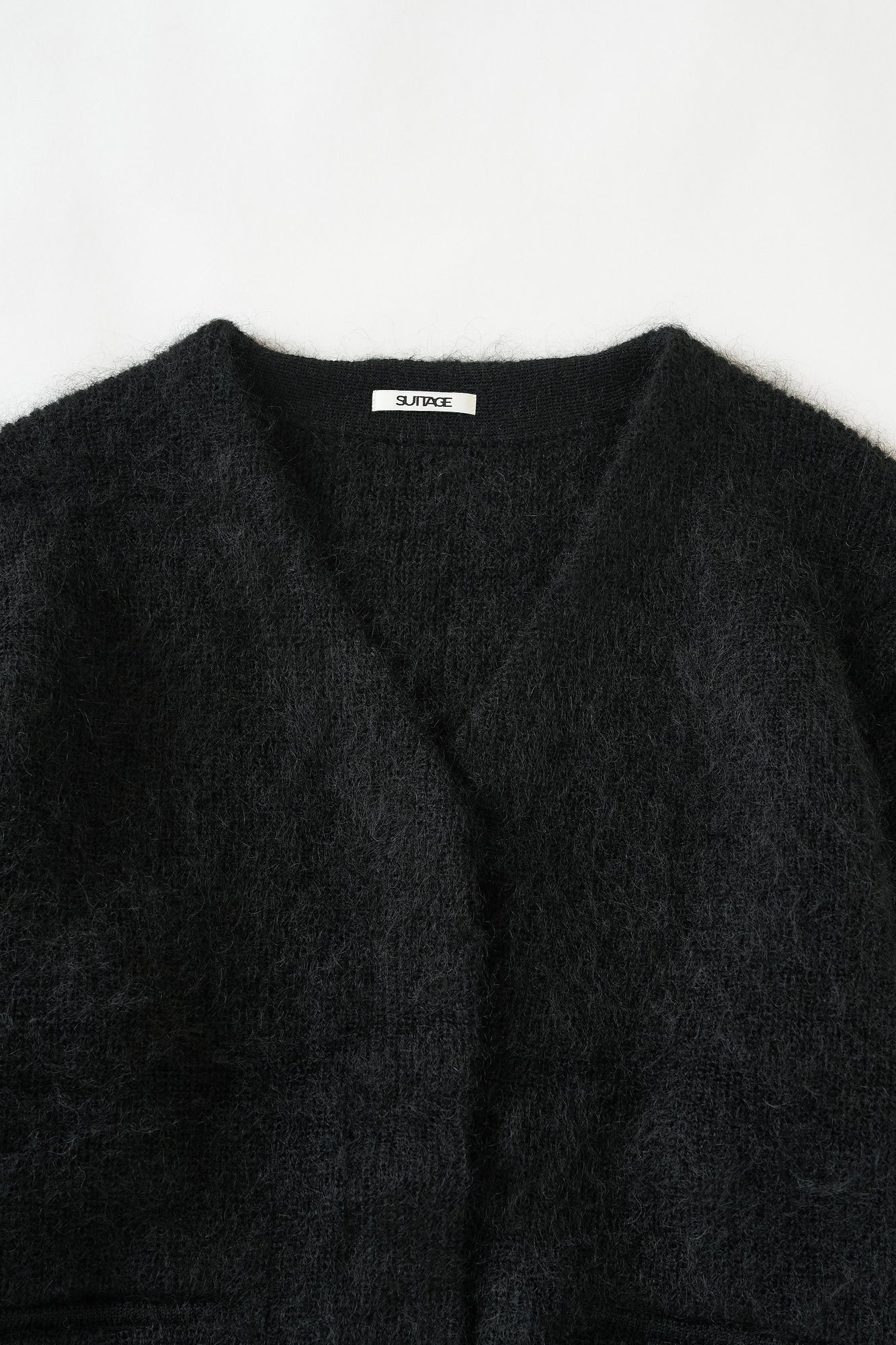 kid mohair cardigan <SUITAGE PREMIUM / MADE IN JAPAN>