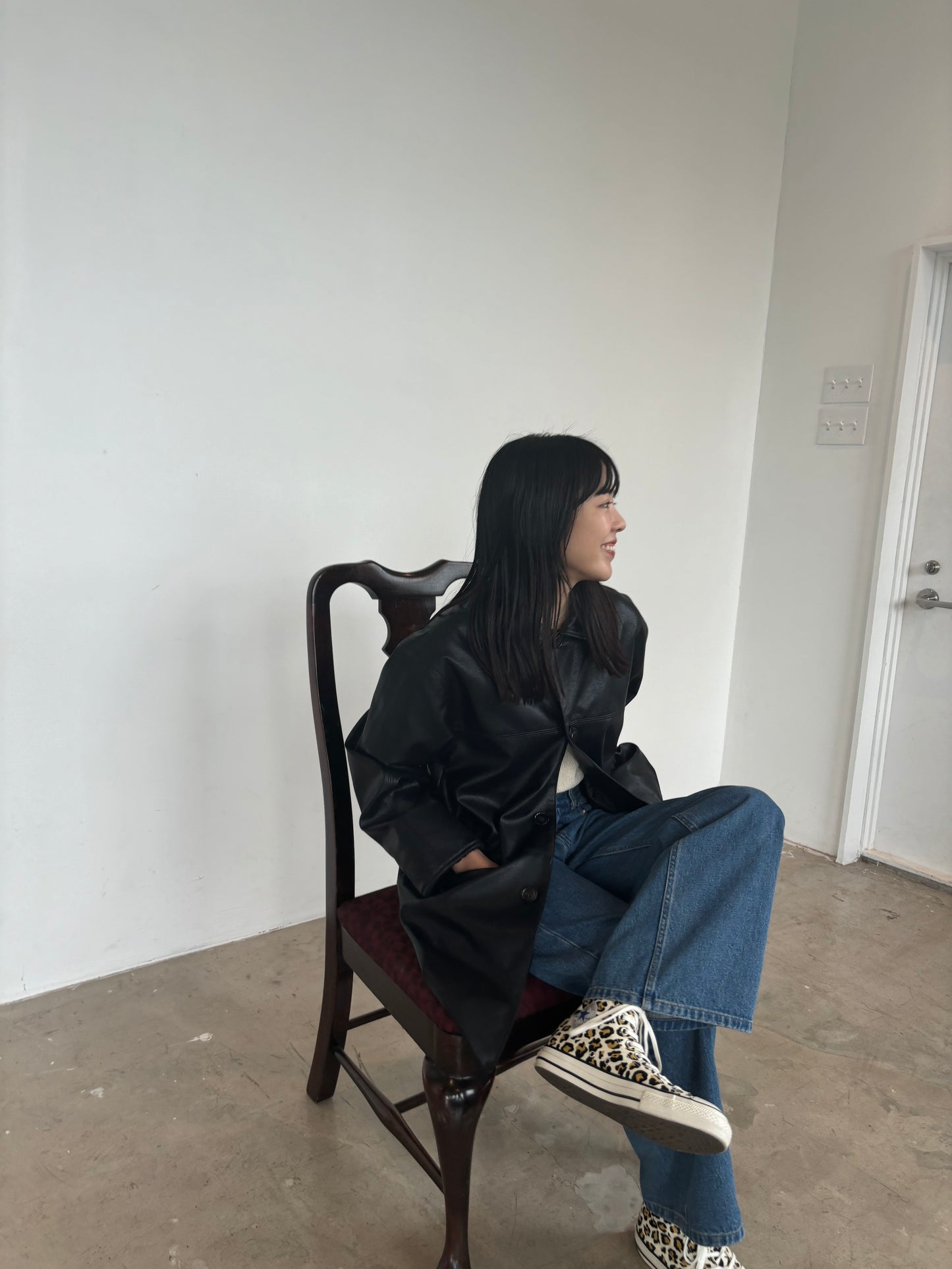 utility eco lether coat
