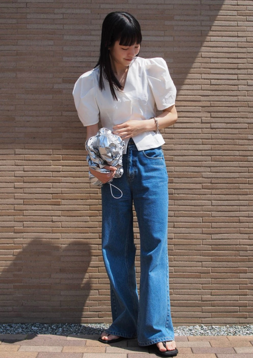 【SALE】volume sleeve blouse