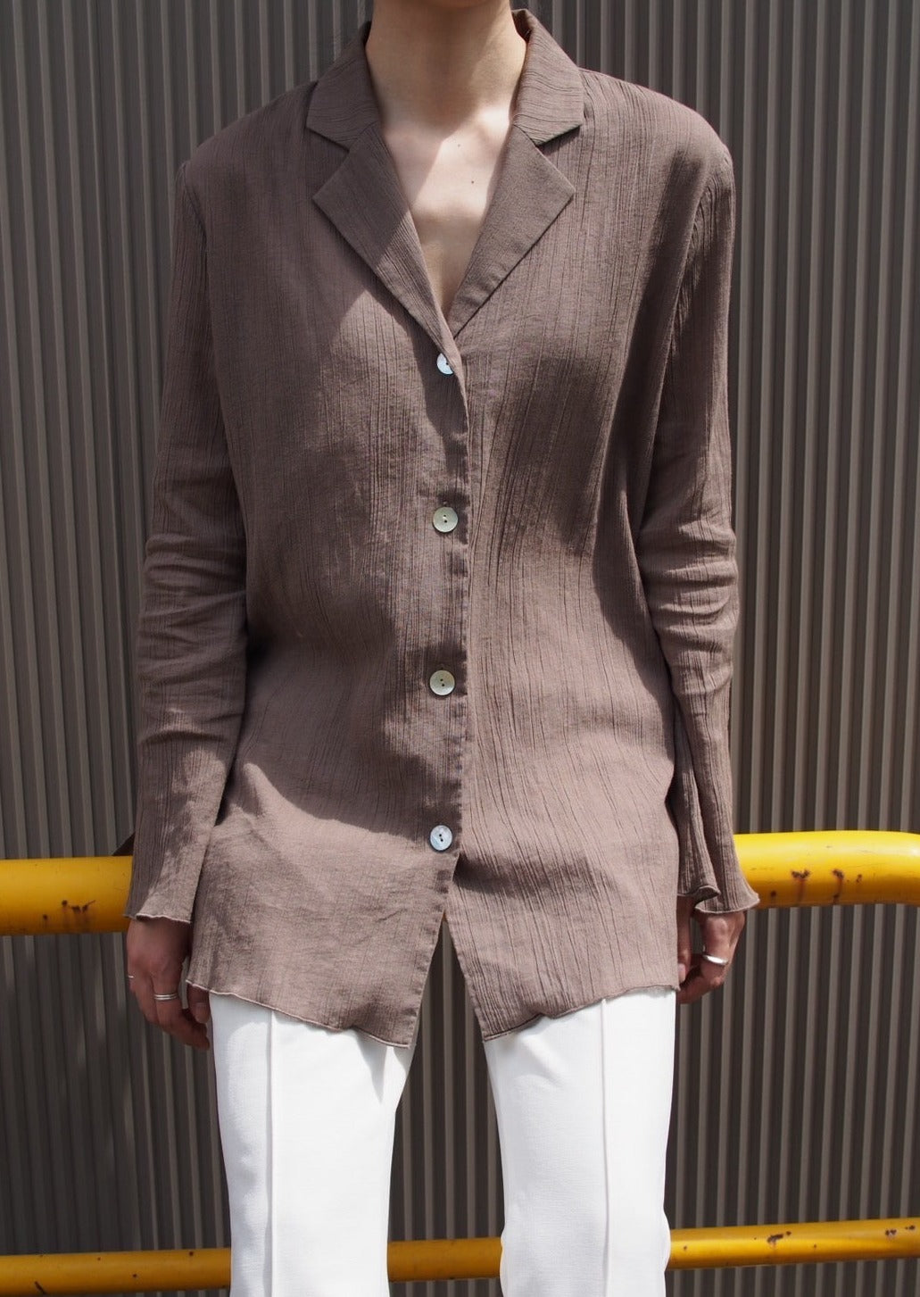 【SALE】cotton sheer shirt JK