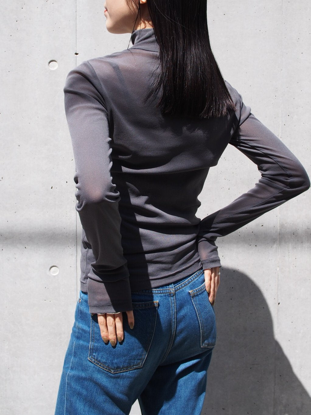 【SALE】sheer high neck