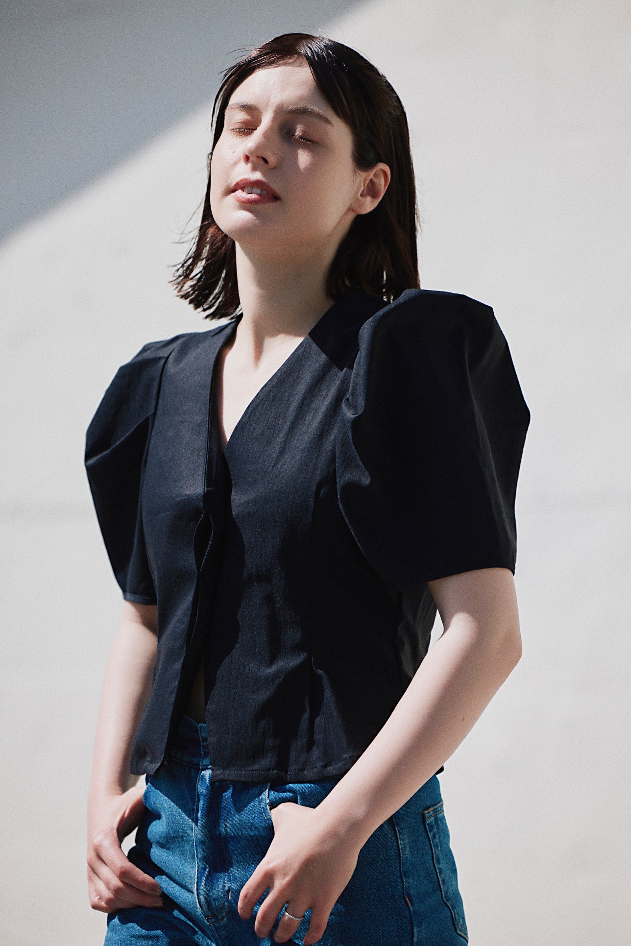 【SALE】volume sleeve blouse