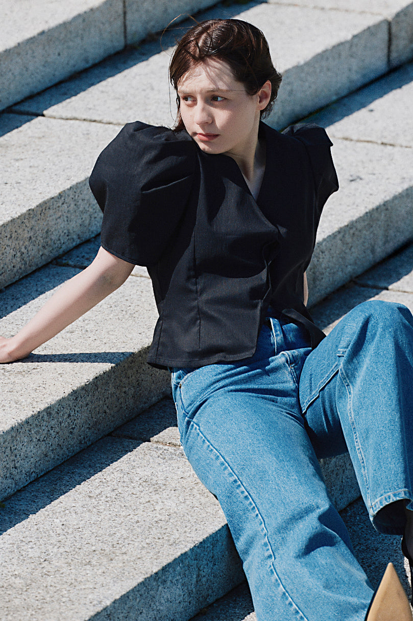 【SALE】volume sleeve blouse