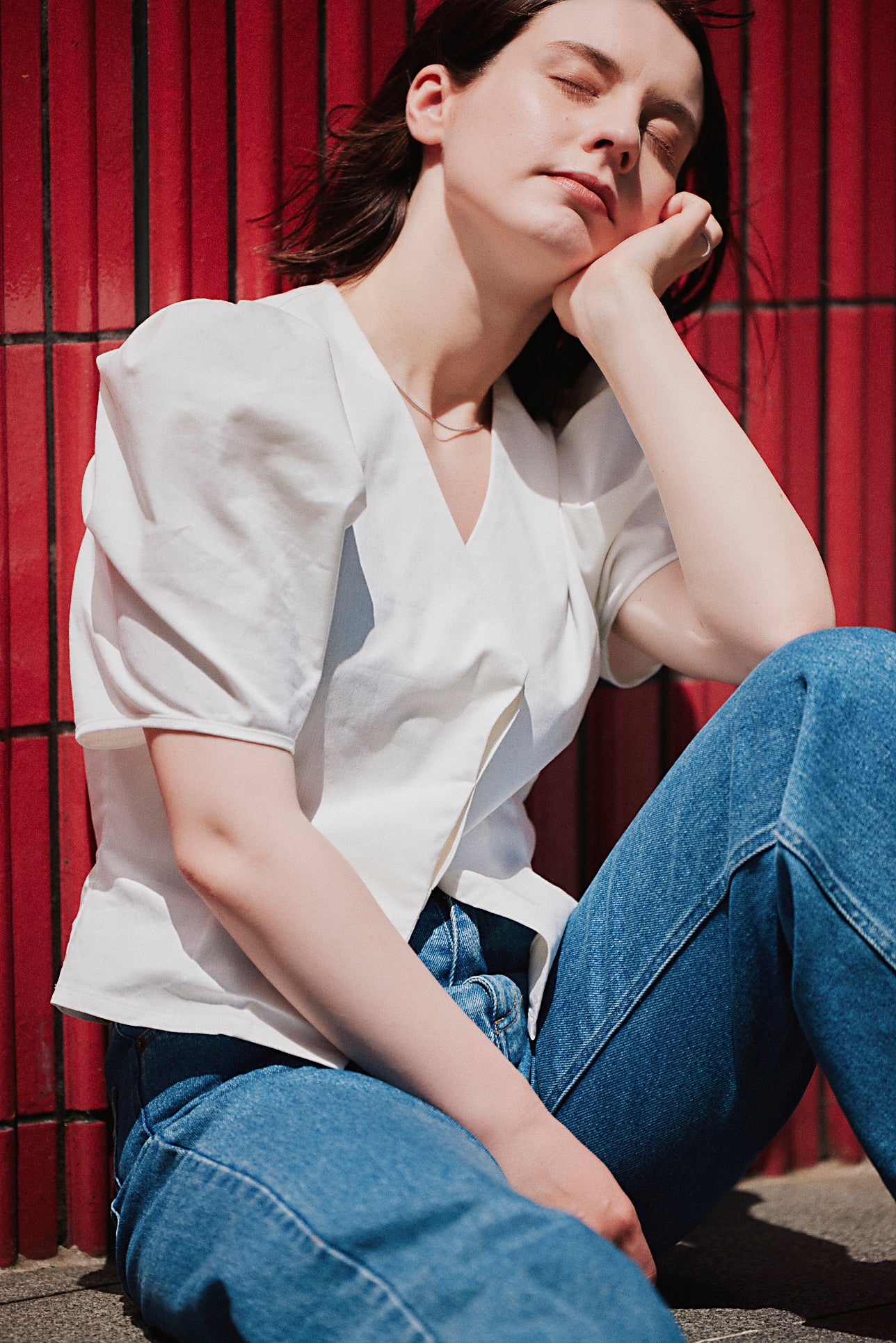 【SALE】volume sleeve blouse