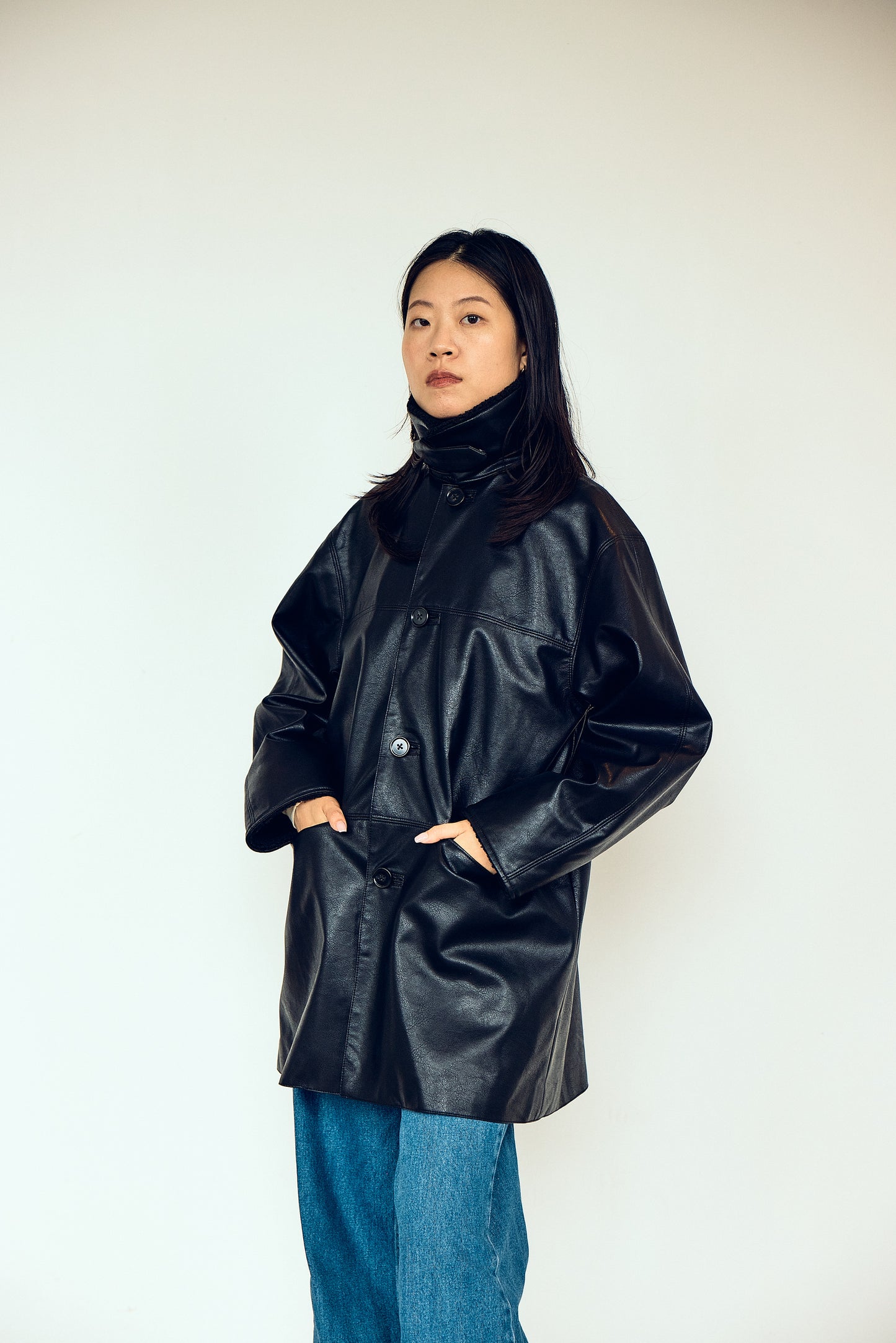 utility eco lether coat