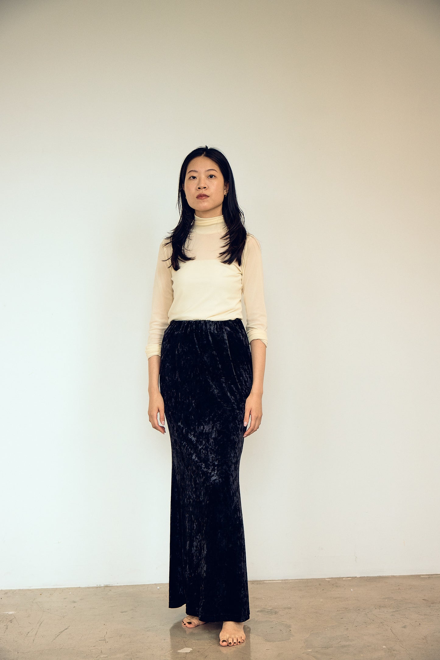 【SALE】sheer high neck