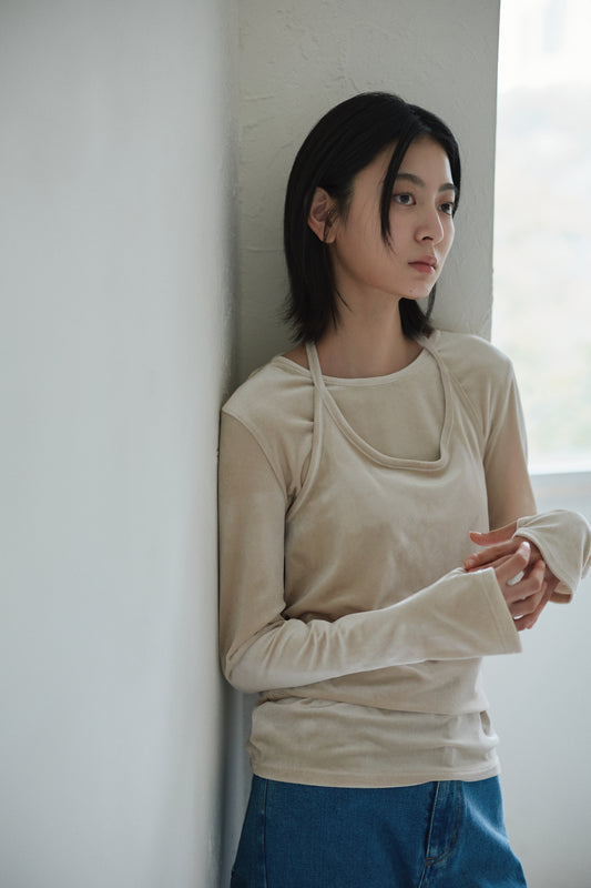 velour layered tops