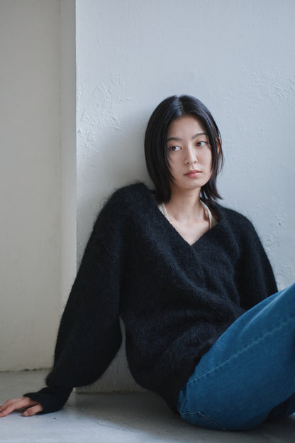 kid mohair cardigan ＜SUITAGE PREMIUM / MADE IN JAPAN＞