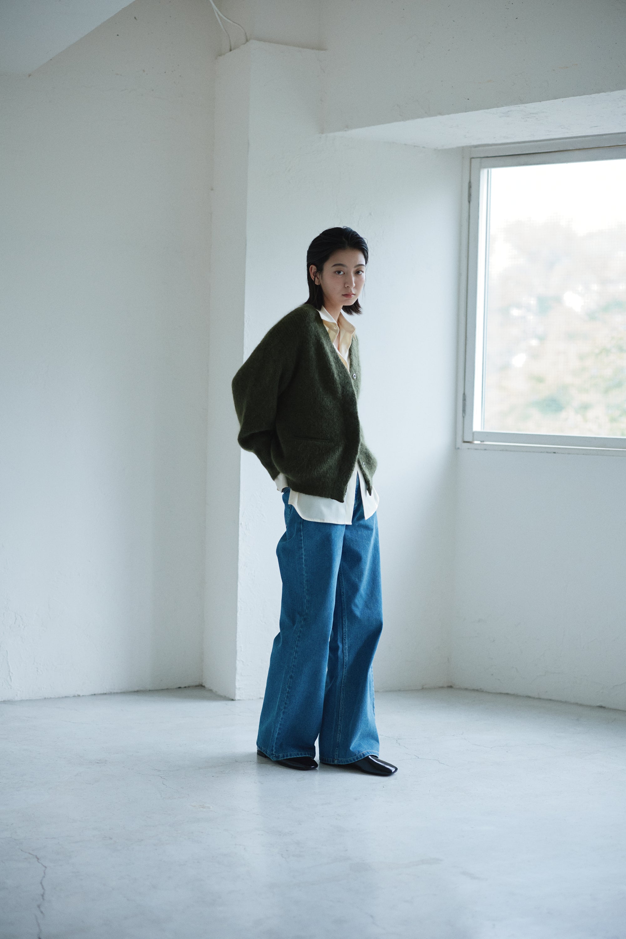 kid mohair cardigan ＜SUITAGE PREMIUM / MADE IN JAPAN