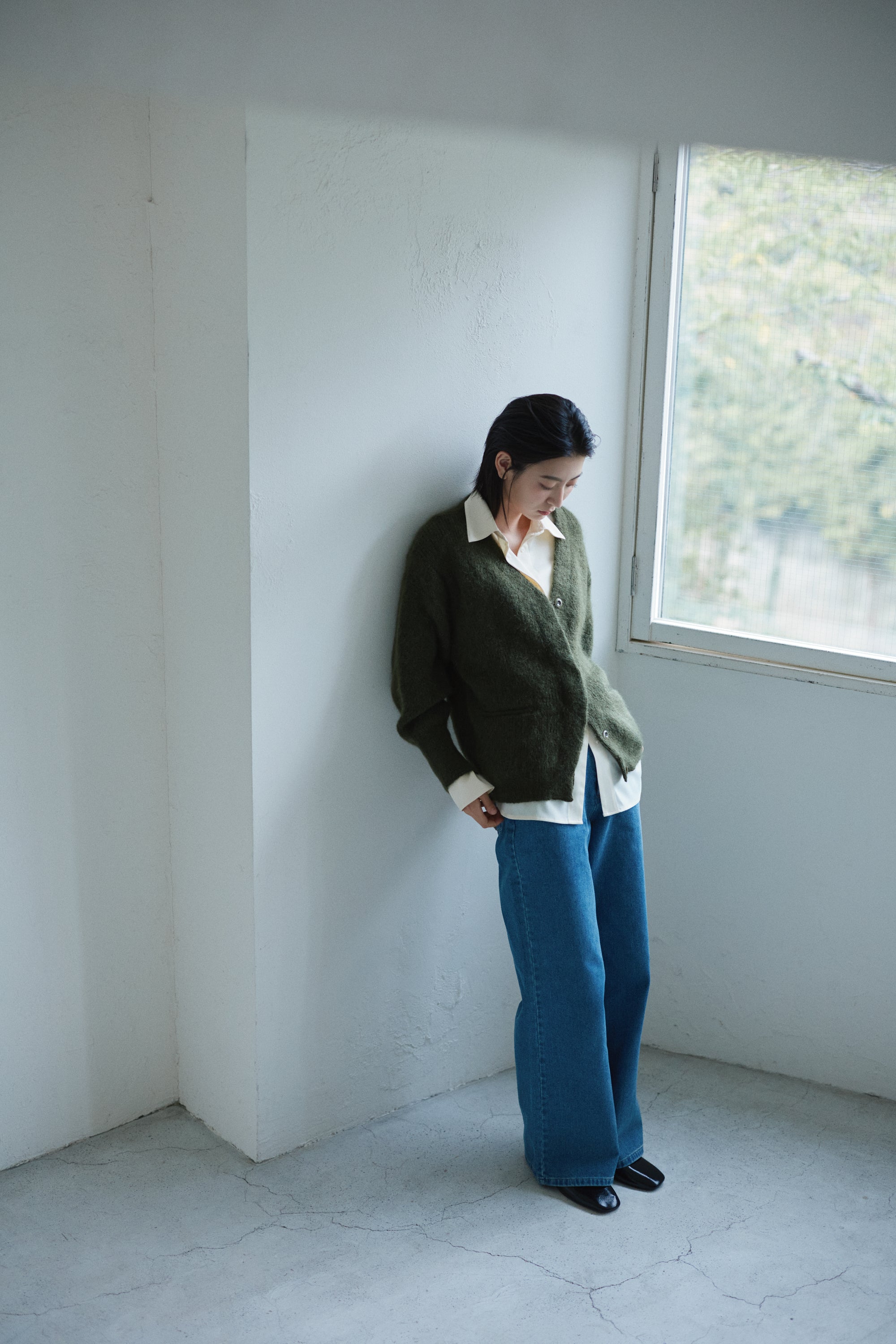 kid mohair cardigan ＜SUITAGE PREMIUM / MADE IN JAPAN